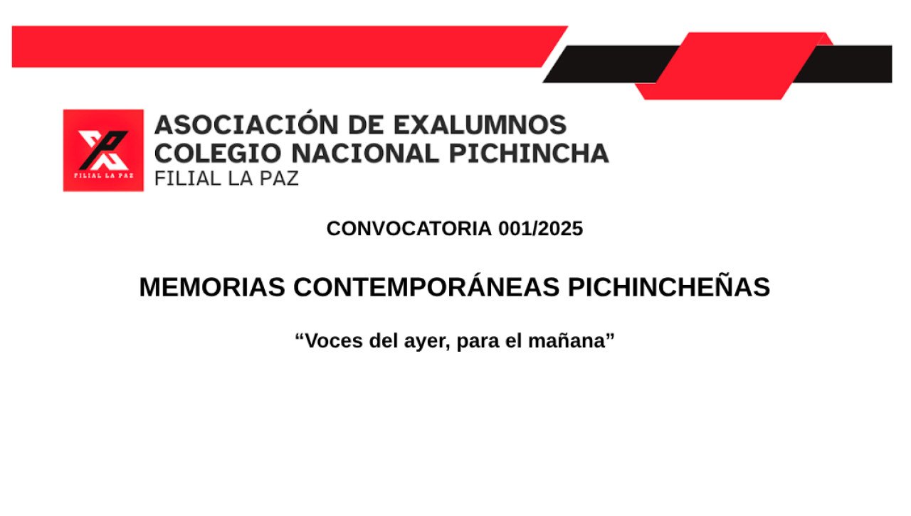 Convocatoria de "Memorias pichincheñas" cierra el 31 de septiembre; todavía estas a tiempo de participar